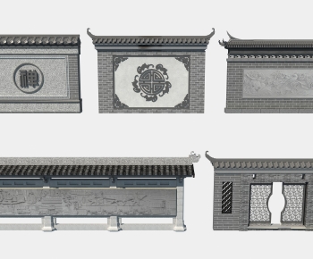 Chinese Style Landscape Wall-ID:890072115