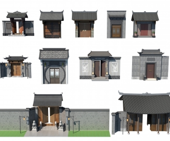 Chinese Style New Chinese Style Facade Element-ID:250583891