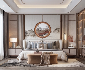 New Chinese Style Bedroom-ID:695633891