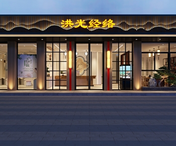 New Chinese Style Facade Element-ID:321156025