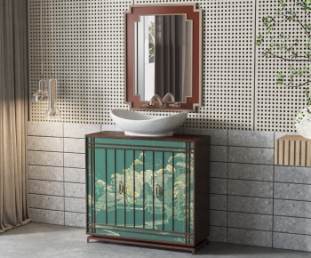 New Chinese Style Bathroom Cabinet-ID:635272032