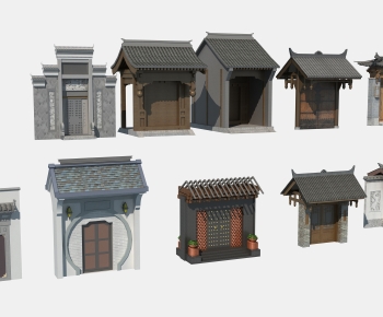 Chinese Style New Chinese Style Facade Element-ID:242002961