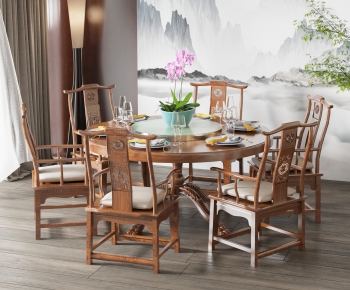 American Style Dining Table And Chairs-ID:400046117
