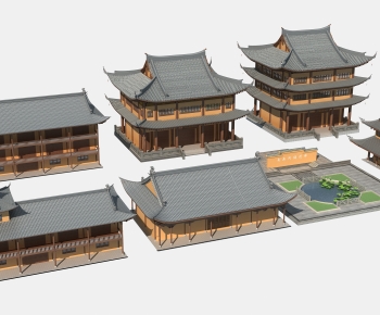 Chinese Style Ancient Architectural Buildings-ID:725321059
