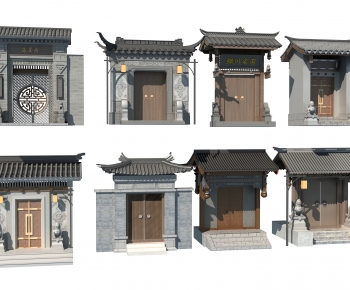 Chinese Style New Chinese Style Facade Element-ID:686332946