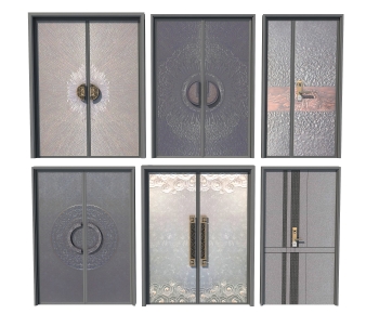 New Chinese Style Double Door-ID:556818011