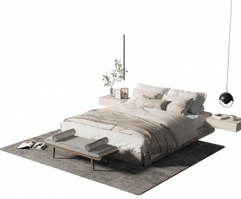 Modern Double Bed-ID:373856073