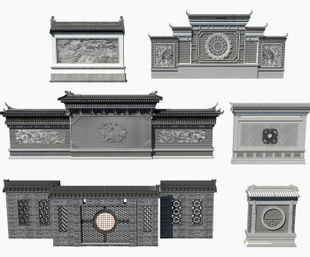 Chinese Style Landscape Wall-ID:874115948
