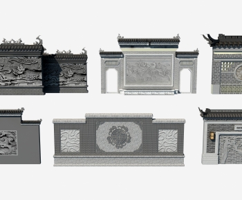 Chinese Style Landscape Wall-ID:998677975