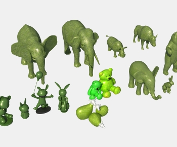 现代动物绿植雕塑景观小品-ID:476187949