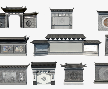 Chinese Style Landscape Wall-ID:841860067