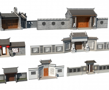 Chinese Style New Chinese Style Facade Element-ID:640481957