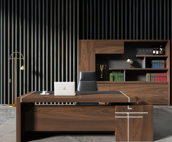 Modern Office Desk And Chair-ID:571878919
