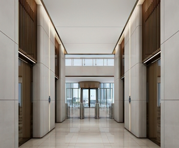 Modern Office Elevator Hall-ID:943157914