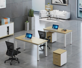 Modern Office Desk And Chair-ID:555639038