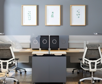 Modern Office Desk And Chair-ID:111584908