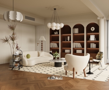 French Style A Living Room-ID:666526086