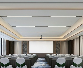 新中式酒店会议室3D模型