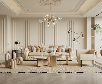 Simple European Style A Living Room-ID:998269082