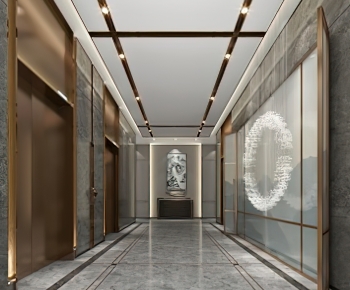 New Chinese Style Elevator Hall-ID:121099953