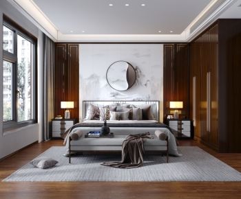 New Chinese Style Bedroom-ID:425639295