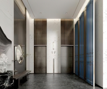 Modern Office Elevator Hall-ID:998588091