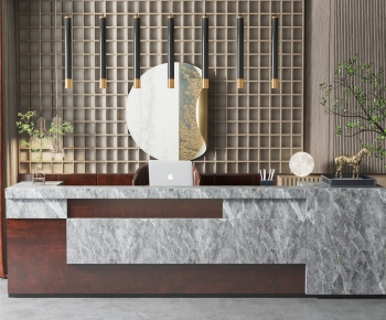 New Chinese Style Reception Desk-ID:968683001
