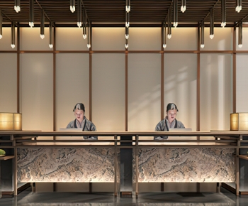 New Chinese Style Reception Desk-ID:674120908