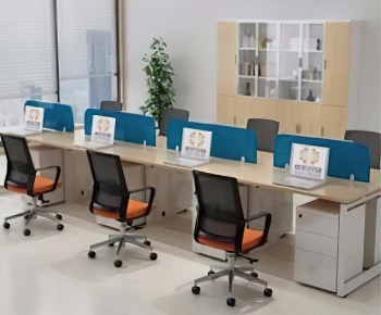 Modern Office Desk And Chair-ID:356991059
