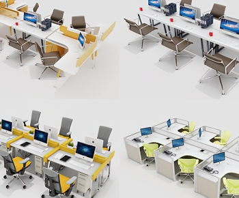 Modern Office Desk And Chair-ID:389197117