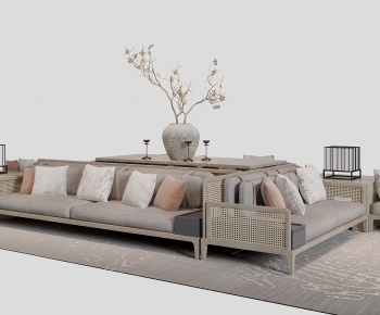 New Chinese Style Sofa Combination-ID:166584975