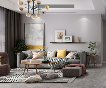 Modern A Living Room-ID:999360087