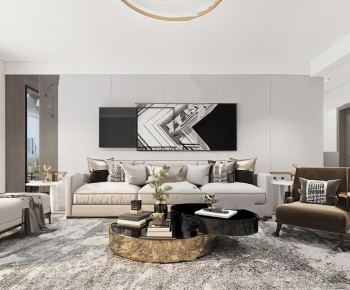 Modern A Living Room-ID:732516056