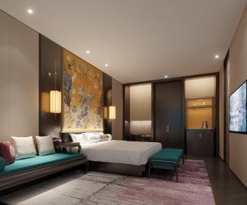 New Chinese Style Bedroom-ID:499433996