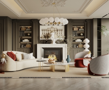 Simple European Style A Living Room-ID:222212082