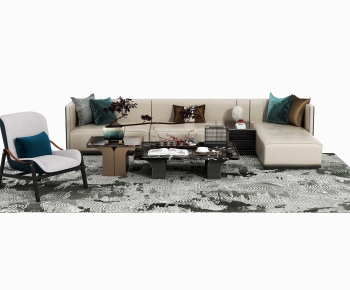 New Chinese Style Sofa Combination-ID:889849902