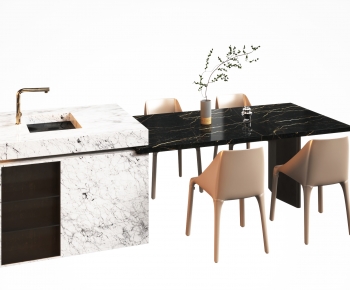 Modern Dining Table And Chairs-ID:393147956