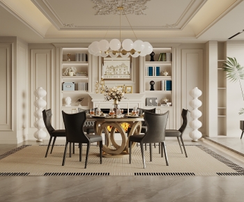 Simple European Style Dining Room-ID:953269025