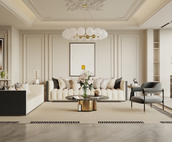 Simple European Style A Living Room-ID:978266009