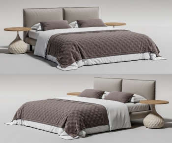 Modern Double Bed-ID:507718093