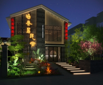 New Chinese Style Facade Element-ID:943639373