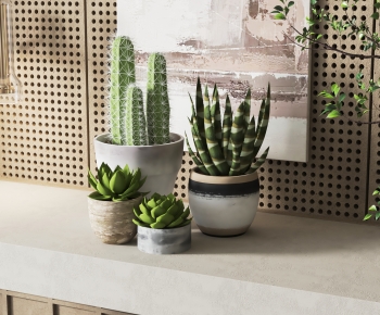 Modern Potted Green Plant-ID:921422962