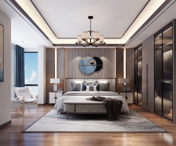 New Chinese Style Bedroom-ID:973572023