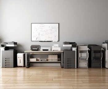 现代打印机复印机3D模型