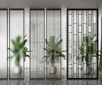 Modern Glass Screen Partition-ID:696640016