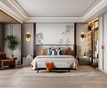 New Chinese Style Bedroom-ID:916244036