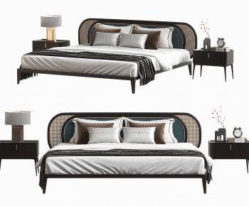 New Chinese Style Double Bed-ID:367203003