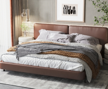 Modern Double Bed-ID:785289053