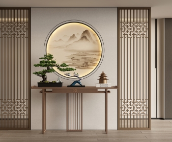 New Chinese Style A Living Room-ID:947921048