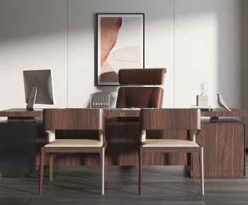 Modern Office Desk And Chair-ID:493944888